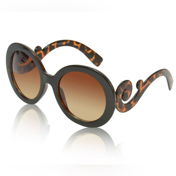 Stylish Leopard Oversized Baroque Swirl Hollywood UV 400 Unbranded Sunglasses‼️ - Picture 3 of 6